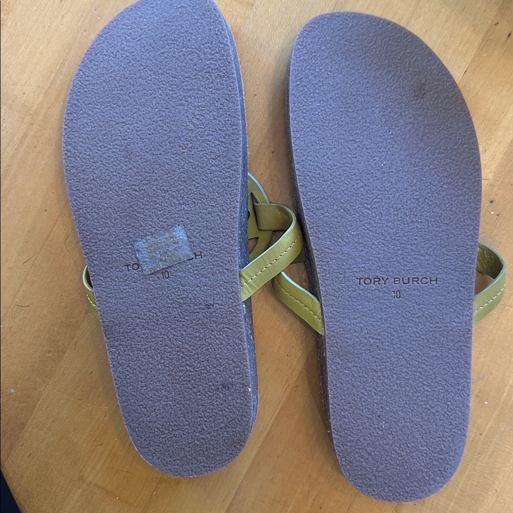Tory Burch Cloud Miller Sandals Lemon 🍋 Lime - Picture 3 of 3
